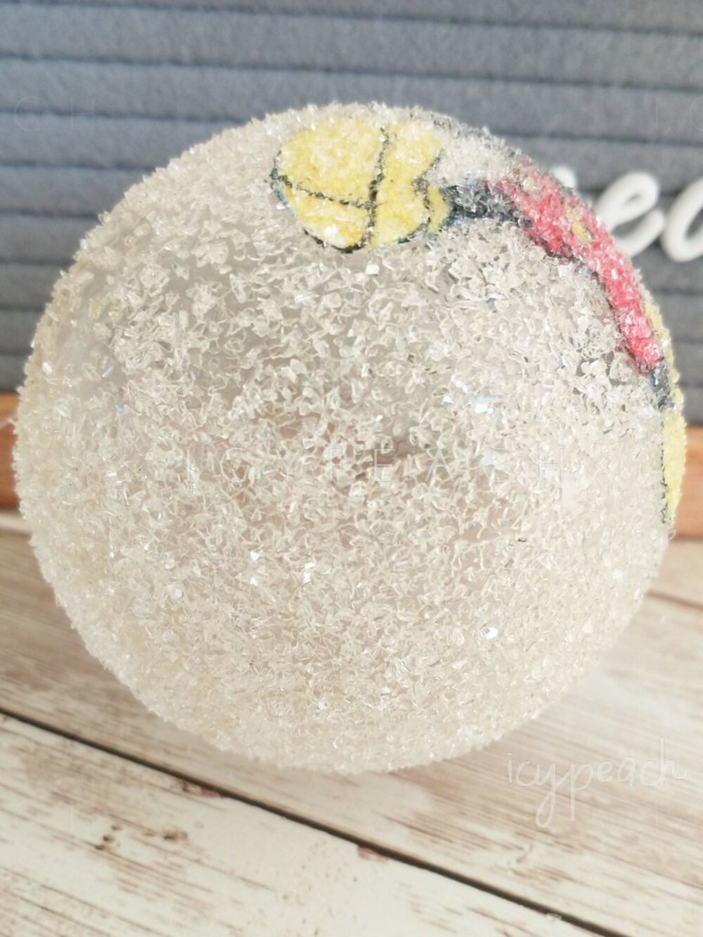 Mickey Mouse Tree Ornament Vintage Disney Frosted Glass Snowball Holiday Bulb - Picture 7 of 14